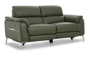Taylor Green Leather Electric Recliner - 3 Seater with Head Tilt image