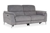 Taylor Grey Fabric 3 Seater Electric Recliner with Head Tilt image