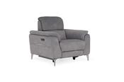 Taylor Grey Fabric Electric Recliner Armchair with Head Tilt image
