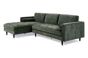 Turner Green Fabric Corner Sofa - Left Hand Facing image
