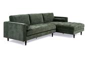 Turner Green Fabric Corner Sofa – Right Hand Facing image