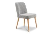 Venice Dark Grey Dining Chair Natural Oak Leg image