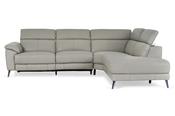 Vettori Grey Leather RHF Electric Recliner Corner Sofa image