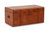 Vintage New York Brown Leather Trunk