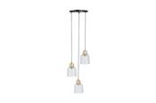 Waved Glass Pendant 3 Tier