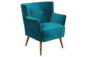 Zara Teal Velvet Armchair image