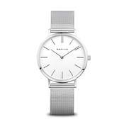 Bering Classic Polished Silver Mesh Watch - Batons