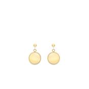 Yellow Gold Disc Drop Earrings image
