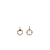Diamond-Set Open Circle Stud Earrings image