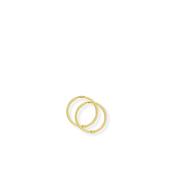 Yellow Gold Hinged Sleeper Hoop Earrings - 12mm image