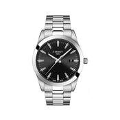 Tissot Gentleman Stainless Steel Watch - Black Dial