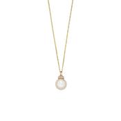 Yellow Gold Freshwater Pearl &amp; Diamond Necklace image