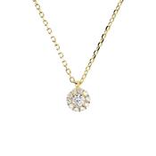 Bronzallure Golden CZ Flower Necklace image
