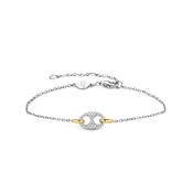 Ti Sento Silver Chain Bracelet with CZ Coffee Bean image