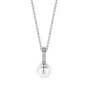 Ti Sento Pearl &amp; CZ Drop Necklace image