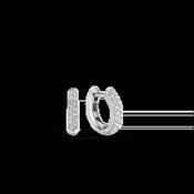 Ti Sento Silver &amp; CZ Hoop Earrings - 14mm image