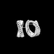 Ti Sento Silver Crossover Rope Earrings image