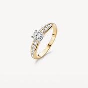 Blush Yellow Gold &amp; CZ Ring image