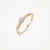 Blush Small Yellow Gold &amp; CZ Ring - 54 / N image