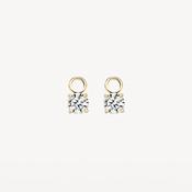 Blush Ear Charms - Yellow Gold &amp; Claw-Set CZ