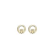 14ct. Yellow Gold Claddagh Stud Earrings image
