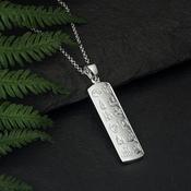 Silver History of Ireland Ingot Necklace