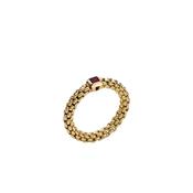 FOPE Souls Flex'It Ring - Yellow Gold &amp; Ruby image