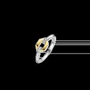 Ti Sento Silver &amp; Gold Open Hexagon Ring - 52 (L) image