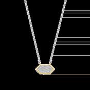 Ti Sento Hexagon Necklet - Pave image