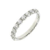 Platinum Scalloped-Claw 9-Stone Diamond Eternity Ring image