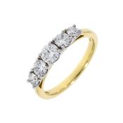Graduated 5-Stone Diamond Eternity Ring - 0.99cts image