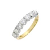 Gold 7-Stone Diamond Eternity Ring - Loopy Setting 0.87cts image