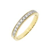 Gold Millgrain 15-Stone Diamond Eternity Ring image