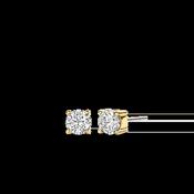 Ti Sento Gold CZ Stud Earrings - 7mm image