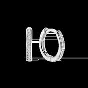 Ti Sento Silver &amp; CZ Hoop Earrings - 14mm image