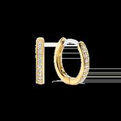 Ti Sento Gold &amp; CZ Hoop Earrings - 14mm image