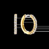 Ti Sento 9-Stone Gold Hoop Earrings image