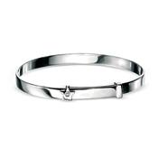 D for Diamond Silver Star Expanding Bangle image