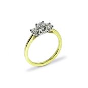 Serenity - 18ct. Yellow Gold 3-Stone Diamond Engagement Ring - T2.00cts