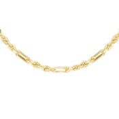 Yellow Gold Diamond-Cut Figarope Chain Necklace image