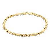 Gold Diamond-Cut Figarope Bracelet image