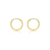 Yellow Gold Huggie Hoop Earrings - 13mm image