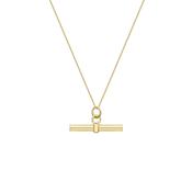 Yellow Gold T-Bar Necklace image