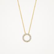 Blush Gold &amp; CZ Open Circle Necklace image