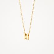 Blush Yellow Gold Letter Necklace - M