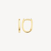Blush Yellow Gold Oval Hoop Earrings - 13mm image