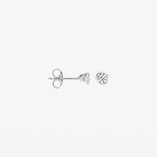 Blush White Gold &amp; CZ Stud Earrings - Small image