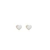 D for Diamond Two-Tone Heart Stud Earrings image