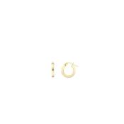 18ct. Yellow Gold Square Tube Classic Hoop Earrings - 10mm image