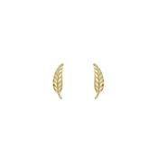 Yellow Gold Feather Stud Earrings image